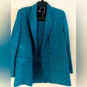 Zara brand long Blazer it’s matching pants